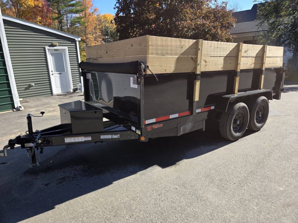 Used 2026 Quality Steel and Aluminum 7x1414,000lb gvwr dump trailer with tarp kit Dump Trailer