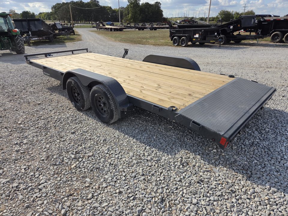 New 2027 Lamar 83X20 TANDEM 7K CAR HAULER W/2' STEEL DOVE & SLIDE OUT RAMPS