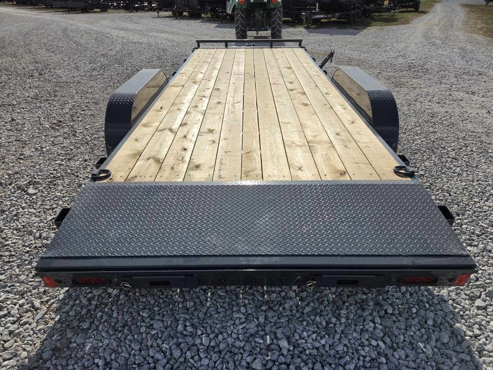 New 2027 Lamar 83X20 TANDEM 7K CAR HAULER W/2' STEEL DOVE & SLIDE OUT RAMPS