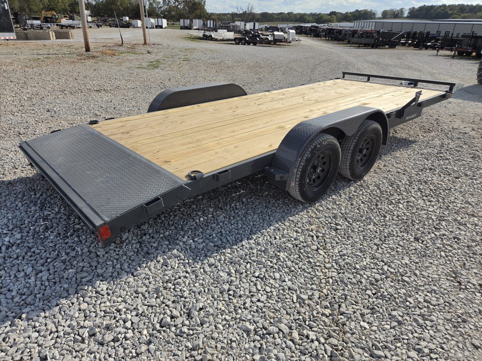 New 2027 Lamar 83X20 TANDEM 7K CAR HAULER W/2' STEEL DOVE & SLIDE OUT RAMPS