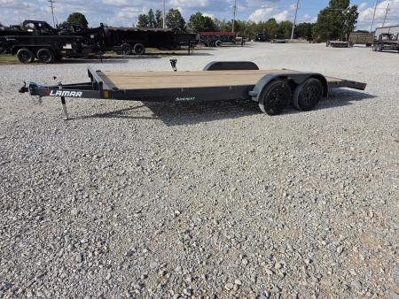 New 2027 Lamar 83X20 TANDEM 7K CAR HAULER W/2' STEEL DOVE & SLIDE OUT RAMPS