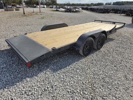 New 2027 Lamar 83X20 TANDEM 7K CAR HAULER W/2' STEEL DOVE & SLIDE OUT RAMPS