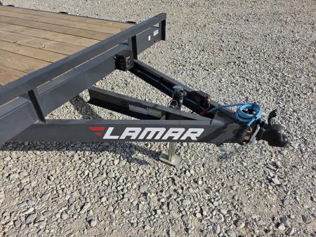 New 2027 Lamar 83X20 TANDEM 7K CAR HAULER W/2' STEEL DOVE & SLIDE OUT RAMPS