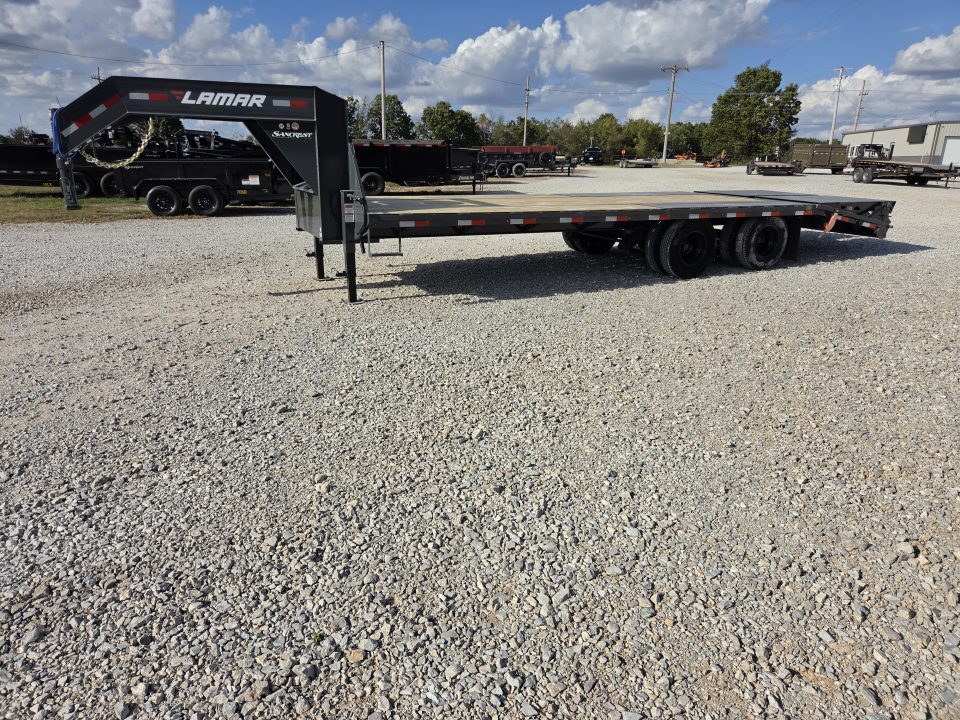 New 2027 Lamar 102X25 TANDEM LO-PRO GOOSENECK W/10K AXLES MAX RAMPS & HDSS SUSPENSION