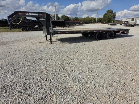 New 2027 Lamar 102X25 TANDEM LO-PRO GOOSENECK W/10K AXLES MAX RAMPS & HDSS SUSPENSION