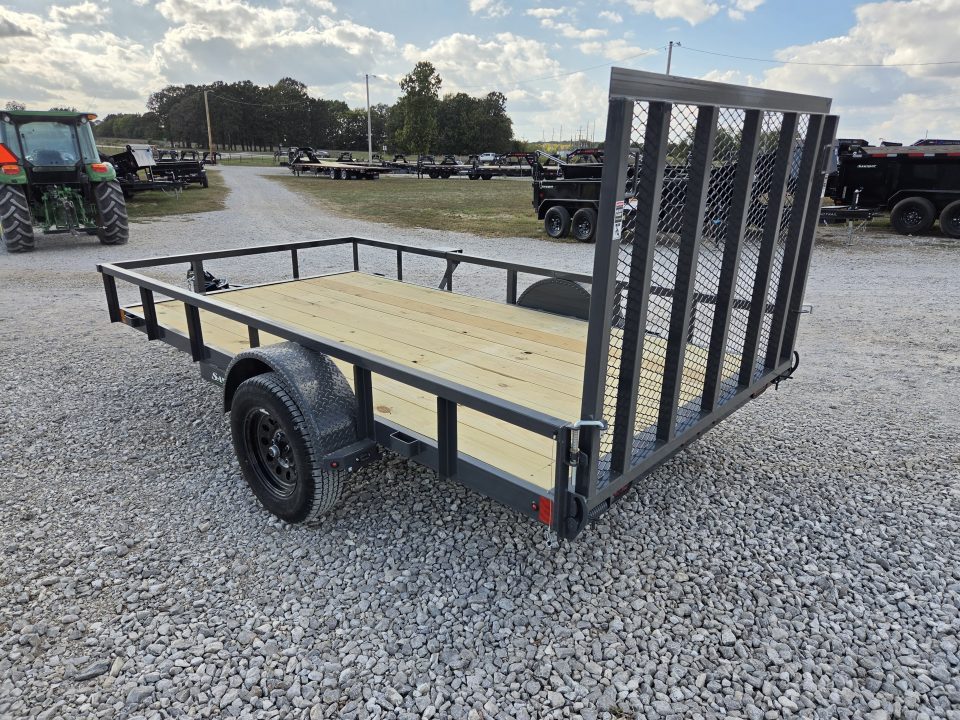 New 2027 Lamar 77X12 SINGLE 3.5K TUBETOP UTILITY W/4" CHANNEL FRAME & 4' SPRING GATE