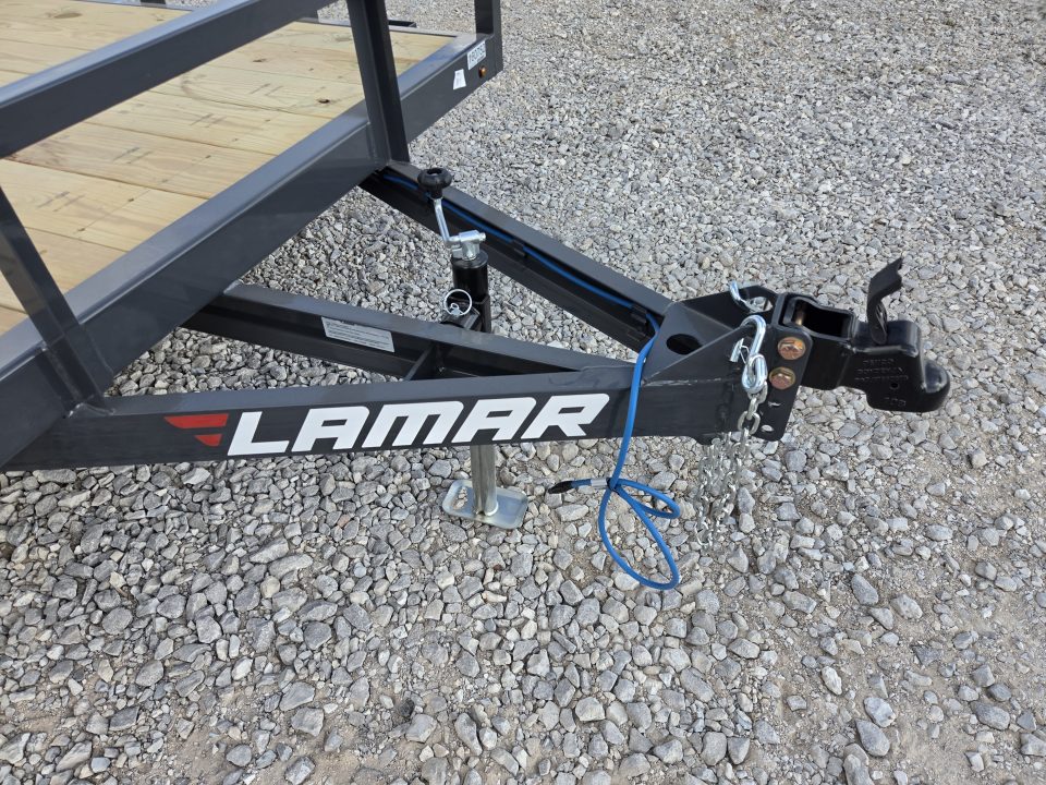 New 2027 Lamar 77X12 SINGLE 3.5K TUBETOP UTILITY W/4" CHANNEL FRAME & 4' SPRING GATE