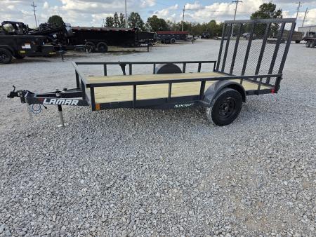 New 2027 Lamar 77X12 SINGLE 3.5K TUBETOP UTILITY W/4  CHANNEL FRAME & 4' SPRING GATE