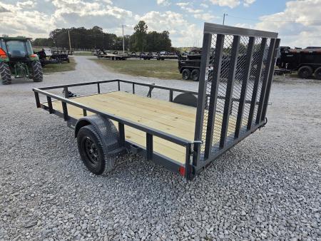 New 2027 Lamar 77X12 SINGLE 3.5K TUBETOP UTILITY W/4" CHANNEL FRAME & 4' SPRING GATE
