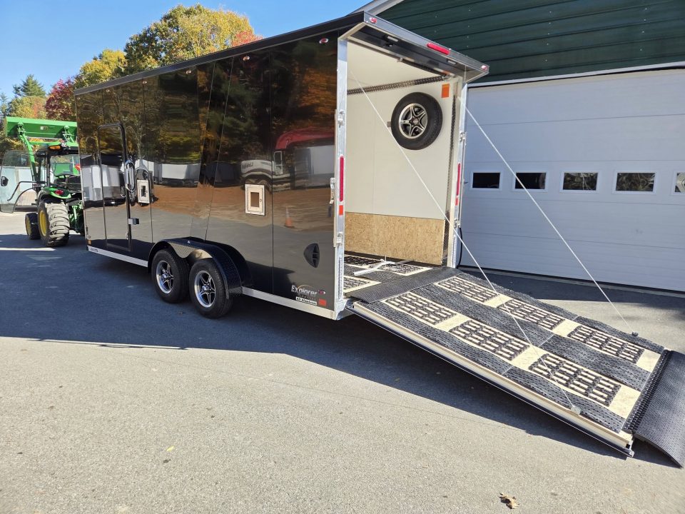 New 2027 Legend Trailers 7.5x18 3 place snowmobile or sxs utv atv motorcycle trailer loaded Snowmobile Trailer