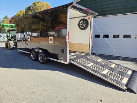 New 2027 Legend Trailers 7.5x18 3 place snowmobile or sxs utv atv motorcycle trailer loaded Snowmobile Trailer