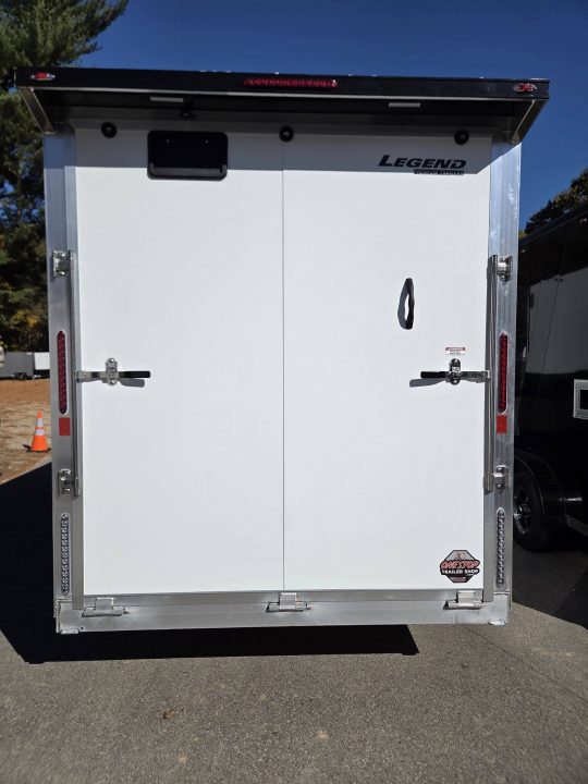 New 2027 Legend Trailers 7.5x18 3 place snowmobile trailer extra height sxs atv motorcycle Snowmobile Trailer