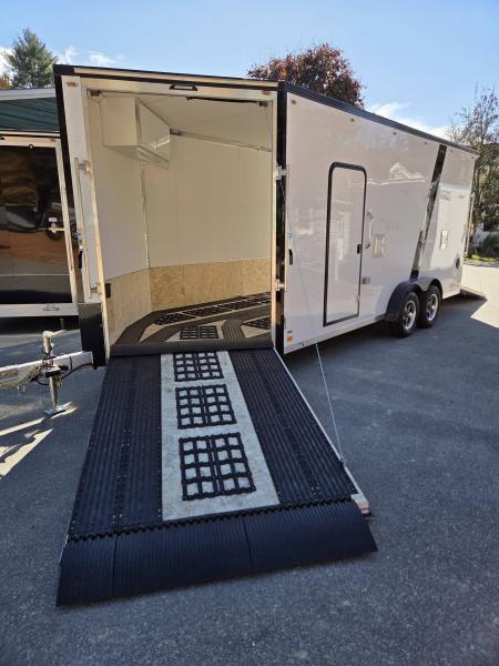 New 2027 Legend Trailers 7.5x18 3 place snowmobile trailer extra height sxs atv motorcycle Snowmobile Trailer