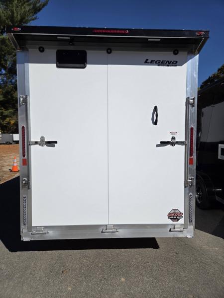 New 2027 Legend Trailers 7.5x18 3 place snowmobile trailer extra height sxs atv motorcycle Snowmobile Trailer