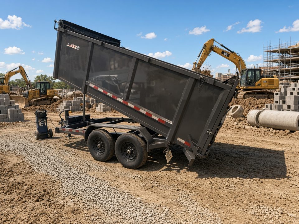 Used 2025 Black Iron Products 7 x 14 Dump Trailer with 4' Sides and 14000K Capacity Dump Trailer