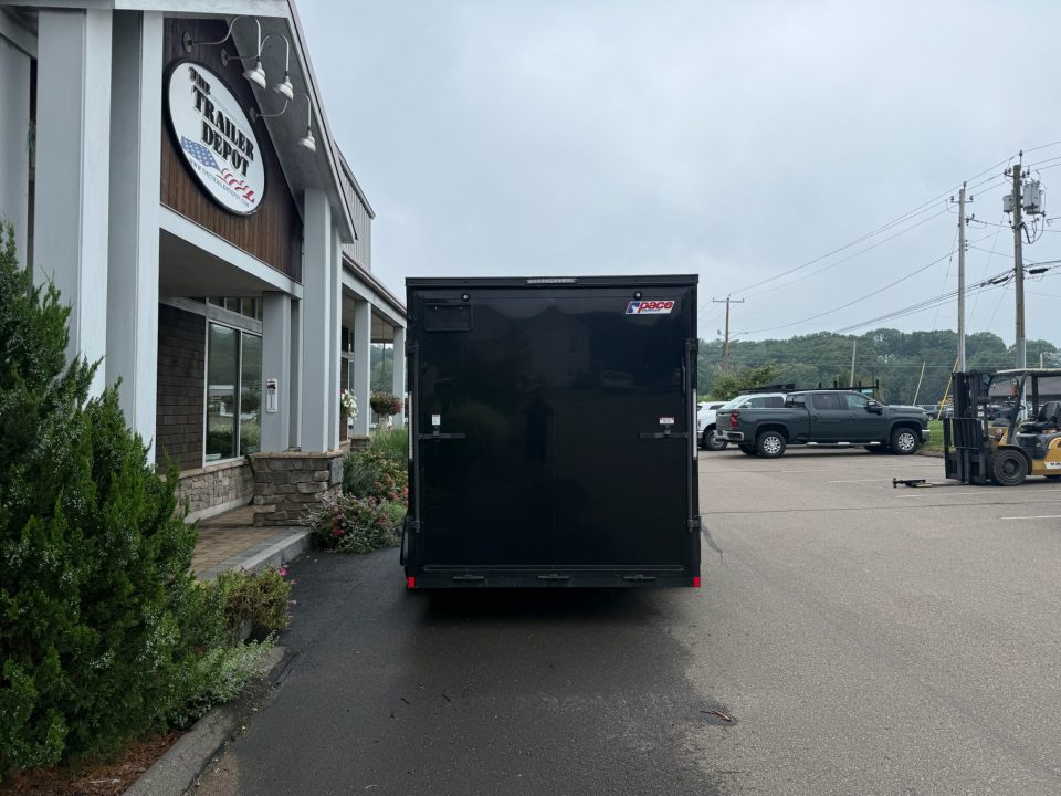 Used Pace American 7' x 16' + V-Nose Enclosed Cargo Trailer with Ramp Door 7K