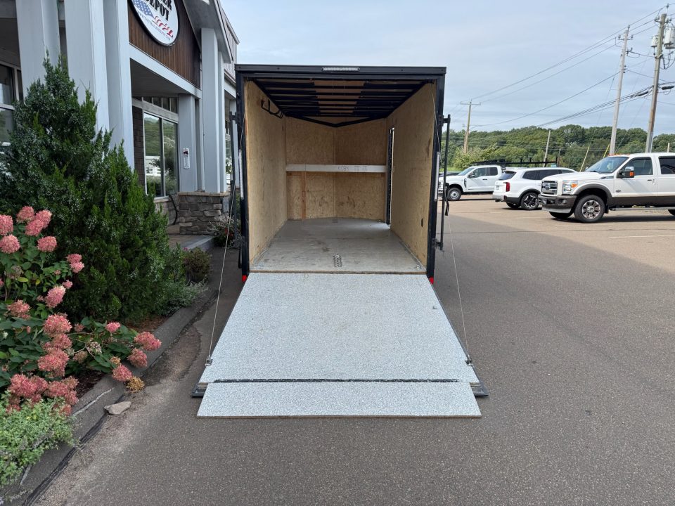 Used Pace American 7' x 16' + V-Nose Enclosed Cargo Trailer with Ramp Door 7K