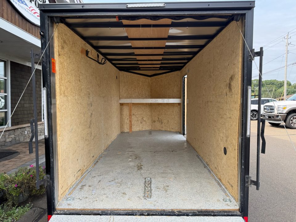 Used Pace American 7' x 16' + V-Nose Enclosed Cargo Trailer with Ramp Door 7K