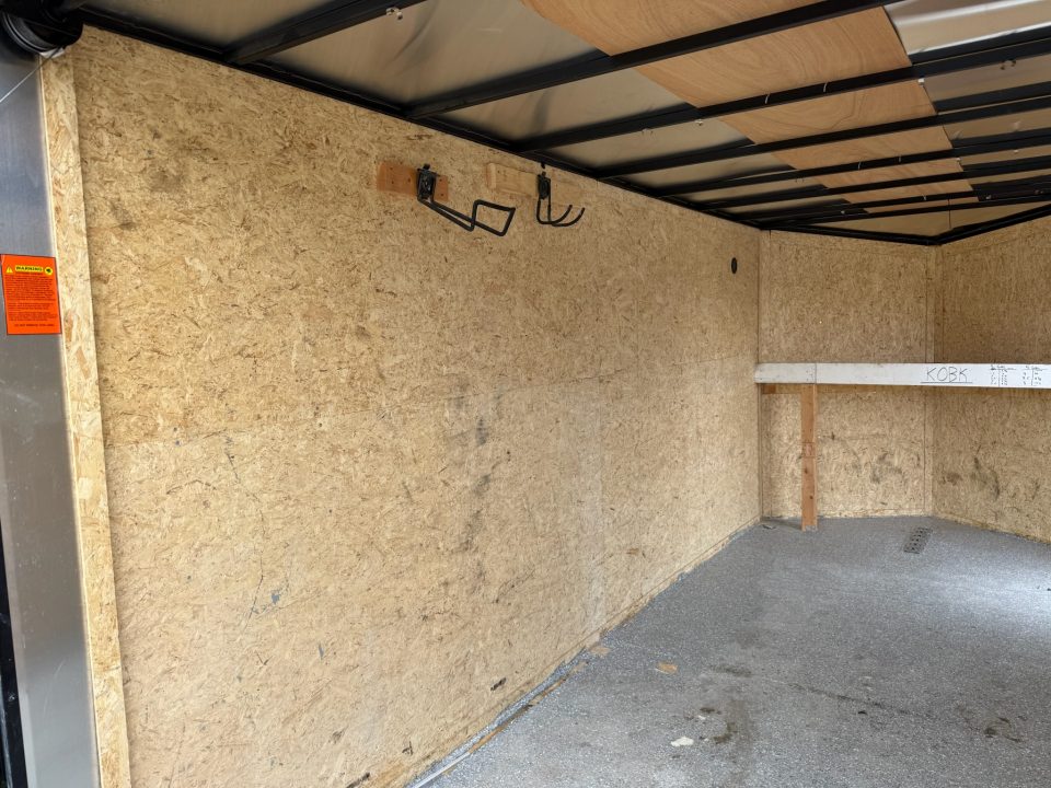 Used Pace American 7' x 16' + V-Nose Enclosed Cargo Trailer with Ramp Door 7K