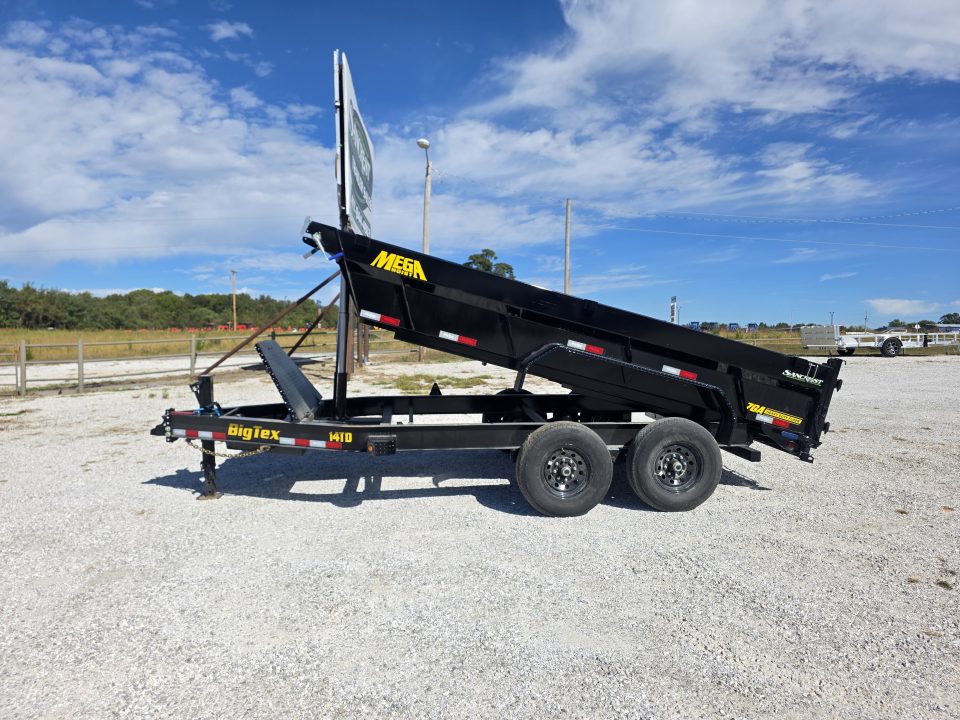 New 2027 Big Tex 83x14 Tandem 15.4K Telescopic Dump w/ 7 Gauge Floor & Slide In Ramps