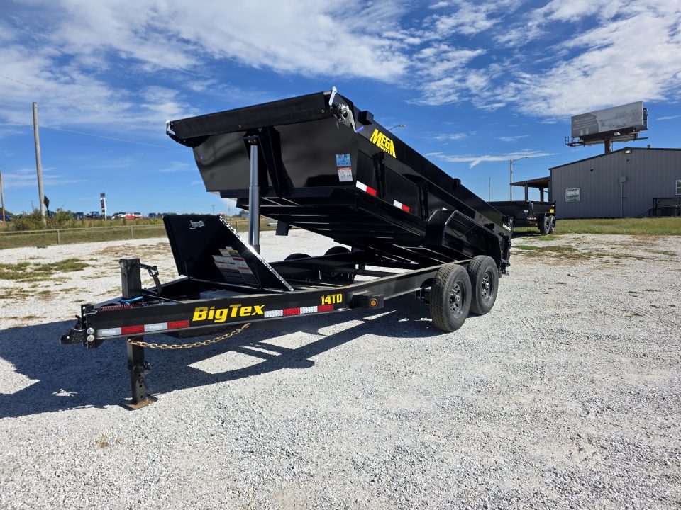 New 2027 Big Tex 83x14 Tandem 15.4K Telescopic Dump w/ 7 Gauge Floor & Slide In Ramps