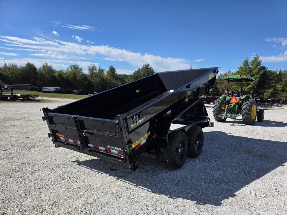 New 2027 Big Tex 83x14 Tandem 15.4K Telescopic Dump w/ 7 Gauge Floor & Slide In Ramps