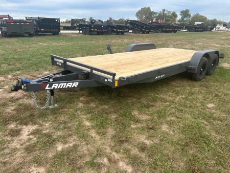 New 2027 Lamar 83x20 Tandem 7K Carhauler w/ 2' Dove & Slide In Ramps