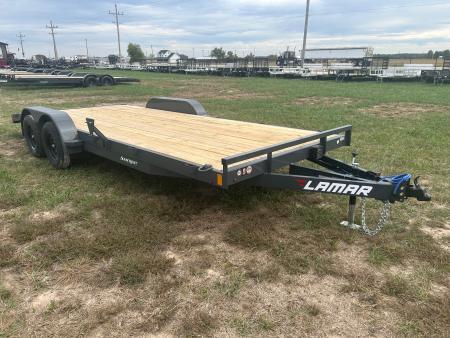 New 2027 Lamar 83x20 Tandem 7K Carhauler w/ 2' Dove & Slide In Ramps
