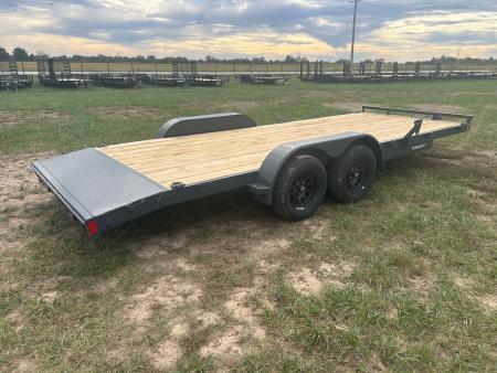 New 2027 Lamar 83x20 Tandem 7K Carhauler w/ 2' Dove & Slide In Ramps