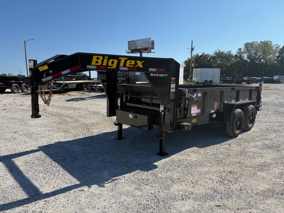 New 2027 Big Tex 83x14 Tandem 15.9K GN Dump w/ 2' Sides & Slide In Ramps