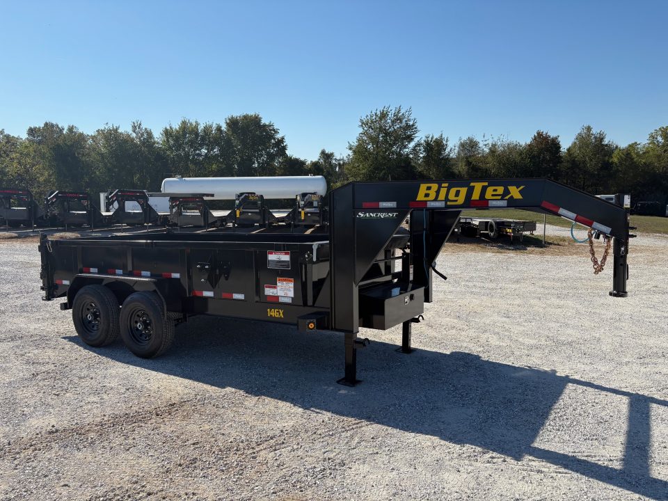 New 2027 Big Tex 83x14 Tandem 15.9K GN Dump w/ 2' Sides & Slide In Ramps