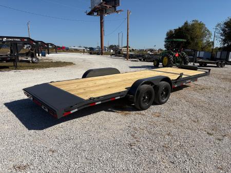 New 2027 Lamar 83x24 Tandem 10K Carhauler w/ 2' Dove & Slide In Ramps