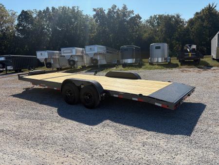 New 2027 Lamar 83x24 Tandem 10K Carhauler w/ 2' Dove & Slide In Ramps