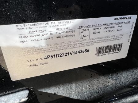 New 2027 PJ Trailers 16' DE Dump 10K's Dump Trailer