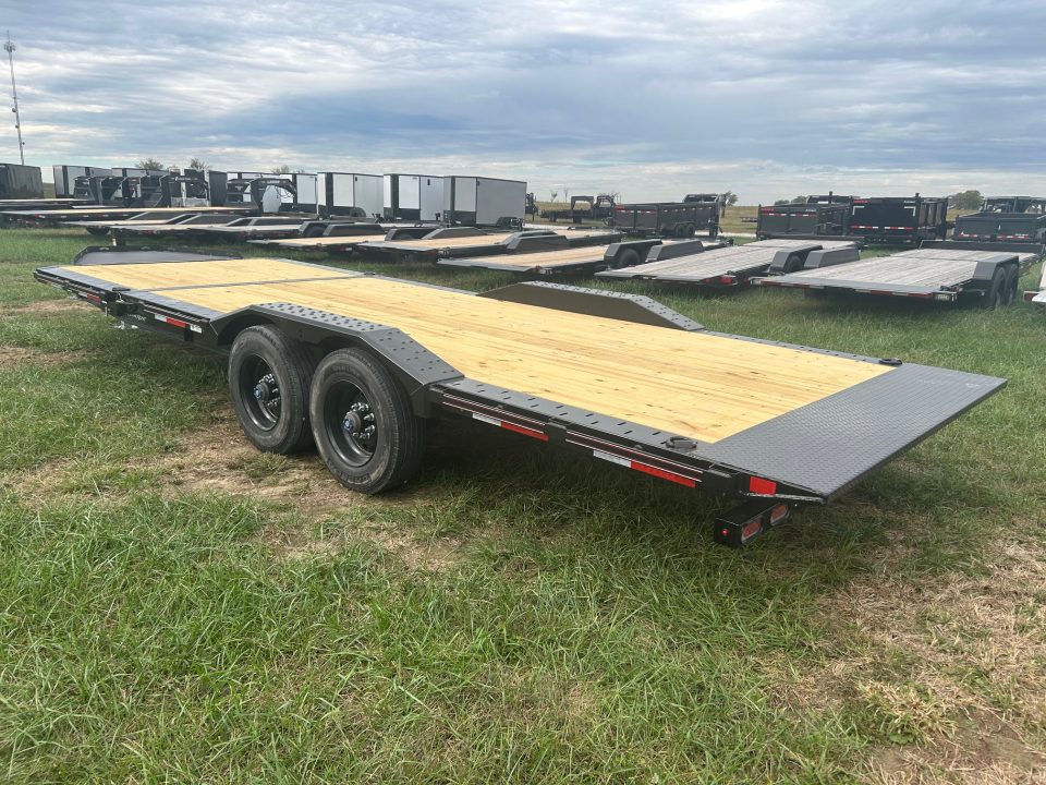 New 2027 Diamond C 102x24 Tandem 23K Pro Tilt w/ 6' Stationary Deck & Drive Over Fenders