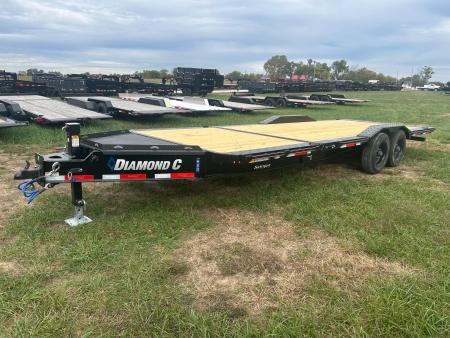 New 2027 Diamond C 102x24 Tandem 23K Pro Tilt w/ 6' Stationary Deck & Drive Over Fenders