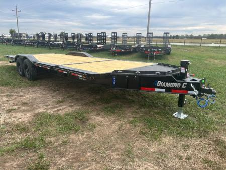 New 2027 Diamond C 102x24 Tandem 23K Pro Tilt w/ 6' Stationary Deck & Drive Over Fenders
