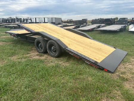 New 2027 Diamond C 102x24 Tandem 23K Pro Tilt w/ 6' Stationary Deck & Drive Over Fenders
