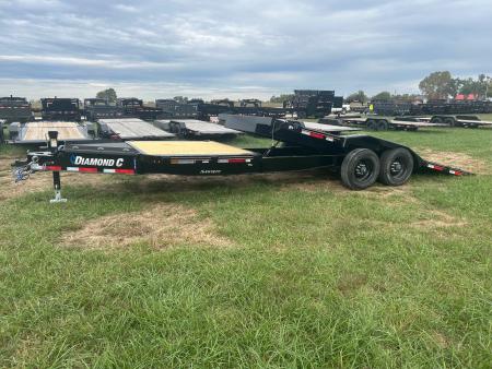 New 2027 Diamond C 102x24 Tandem 23K Pro Tilt w/ 6' Stationary Deck & Drive Over Fenders