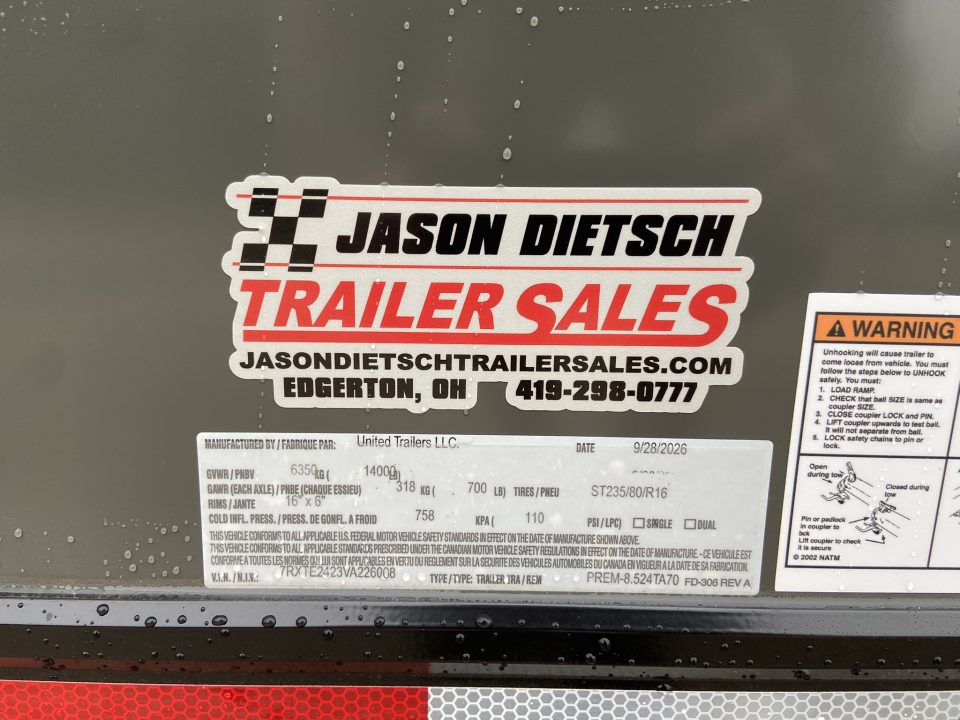 New United PREM-8.5X24 Racing Trailer