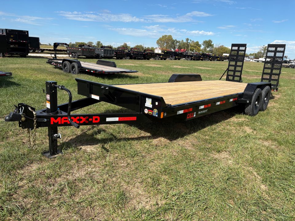New 2027 MAXX-D 83x24 Tandem 14K Equipment Trailer W/ Stand Up Ramps
