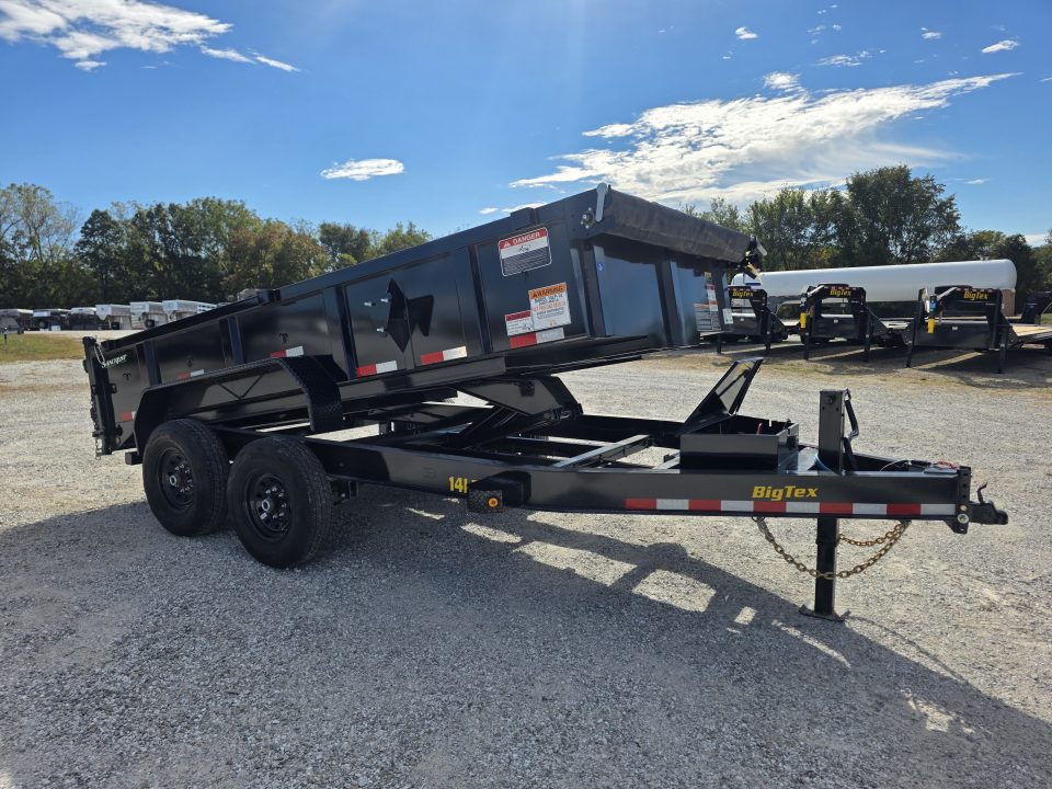 New 2027 Big Tex 83x14 Tandem 14K Dump w/ 2' Sides & Slide In Ramps