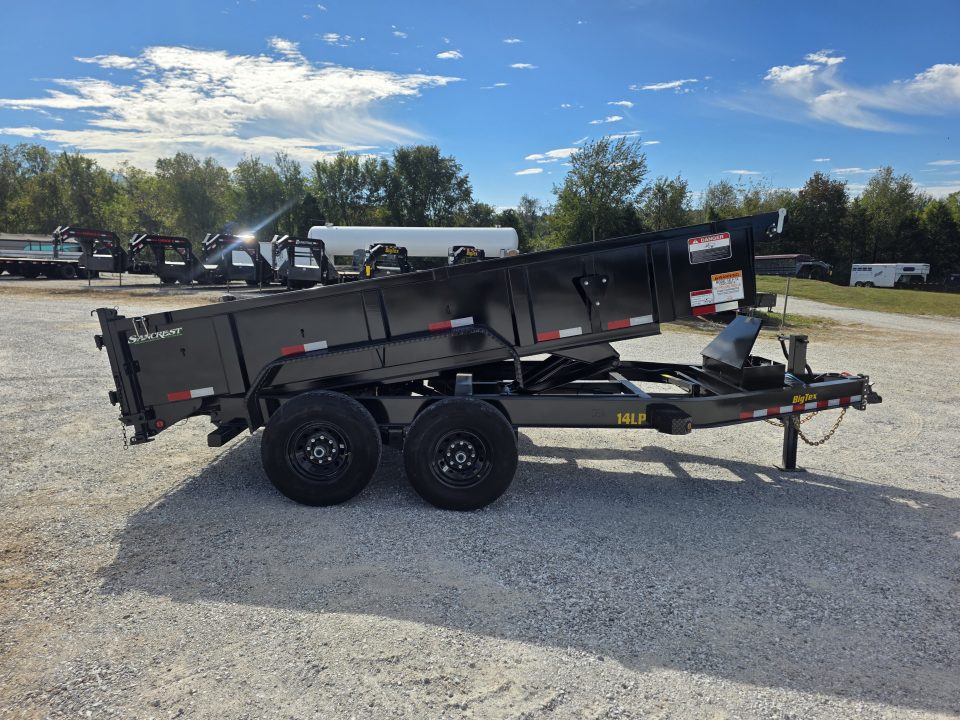 New 2027 Big Tex 83x14 Tandem 14K Dump w/ 2' Sides & Slide In Ramps