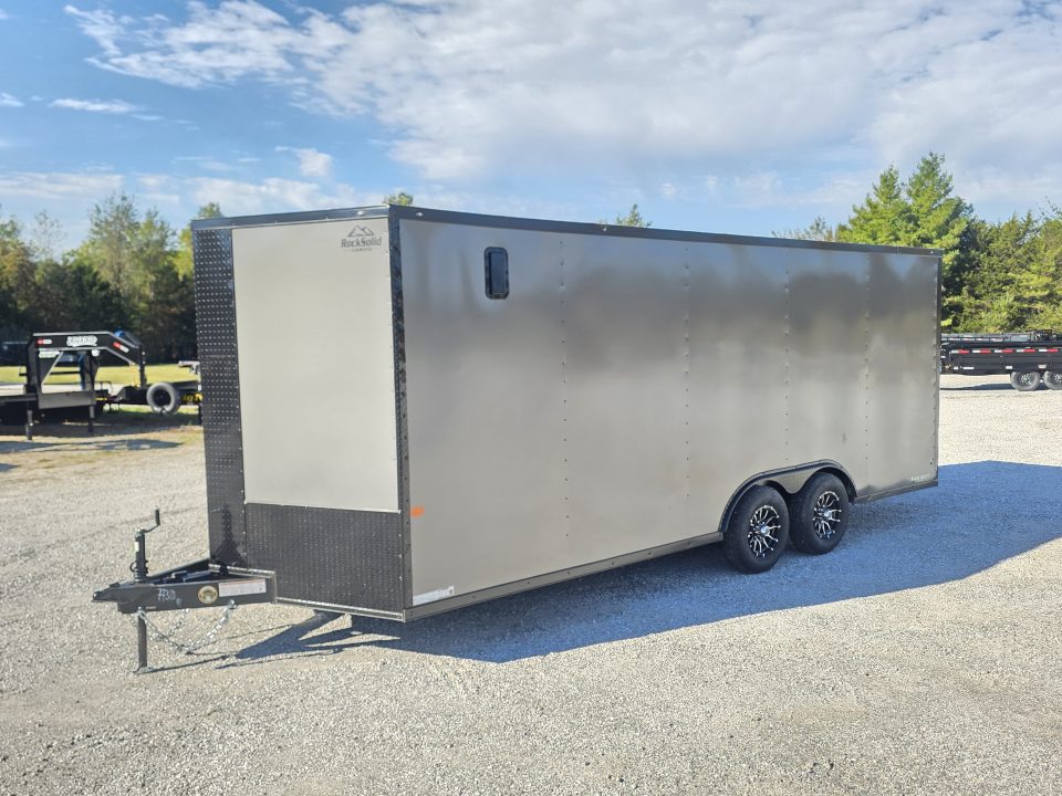 New 2027 Rock Solid 8.5x20 Tandem 10K Cargo w/ 7' Interior Height, .080 Exterior, & Ramp Door