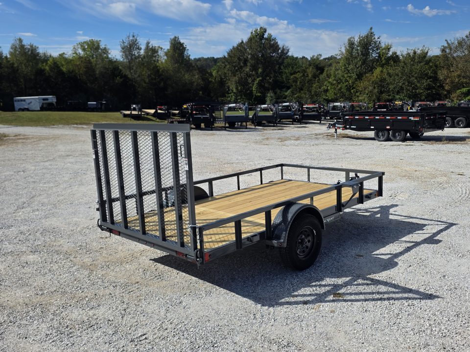New 2027 Lamar 77X12 SINGLE 3.5K TUBETOP UTILITY W/4" CHANNEL FRAME & 4' SPRING GATE