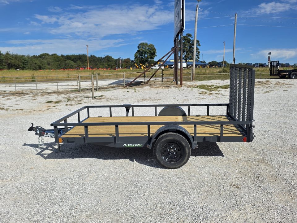 New 2027 Lamar 77X12 SINGLE 3.5K TUBETOP UTILITY W/4" CHANNEL FRAME & 4' SPRING GATE