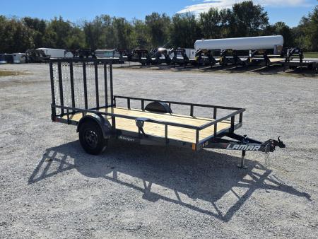 New 2027 Lamar 77X12 SINGLE 3.5K TUBETOP UTILITY W/4  CHANNEL FRAME & 4' SPRING GATE