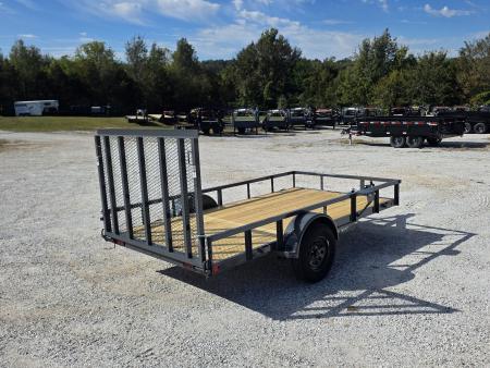New 2027 Lamar 77X12 SINGLE 3.5K TUBETOP UTILITY W/4" CHANNEL FRAME & 4' SPRING GATE