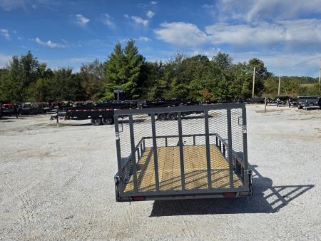 New 2027 Lamar 77X12 SINGLE 3.5K TUBETOP UTILITY W/4" CHANNEL FRAME & 4' SPRING GATE