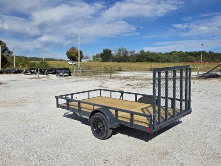 New 2027 Lamar 77X12 SINGLE 3.5K TUBETOP UTILITY W/4" CHANNEL FRAME & 4' SPRING GATE